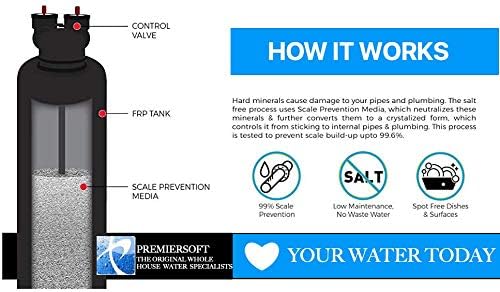 Premier 20 GPM Whole House Anti-Scale Salt Free Water Softener Conditioner System Scale Prevention