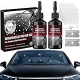 HIHBI New 2Pack Windshield Repair Kit, 5Min Quick-Repair Nano Glass Repair Fluid. Suitable for Repairing car Windows, Rearview Mirrors and Glass.