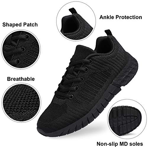 Uubaris Womens Lightweight Breathable Mesh Fashion Sneakers Tennis Shoes Women Black Size 9 #TOP3