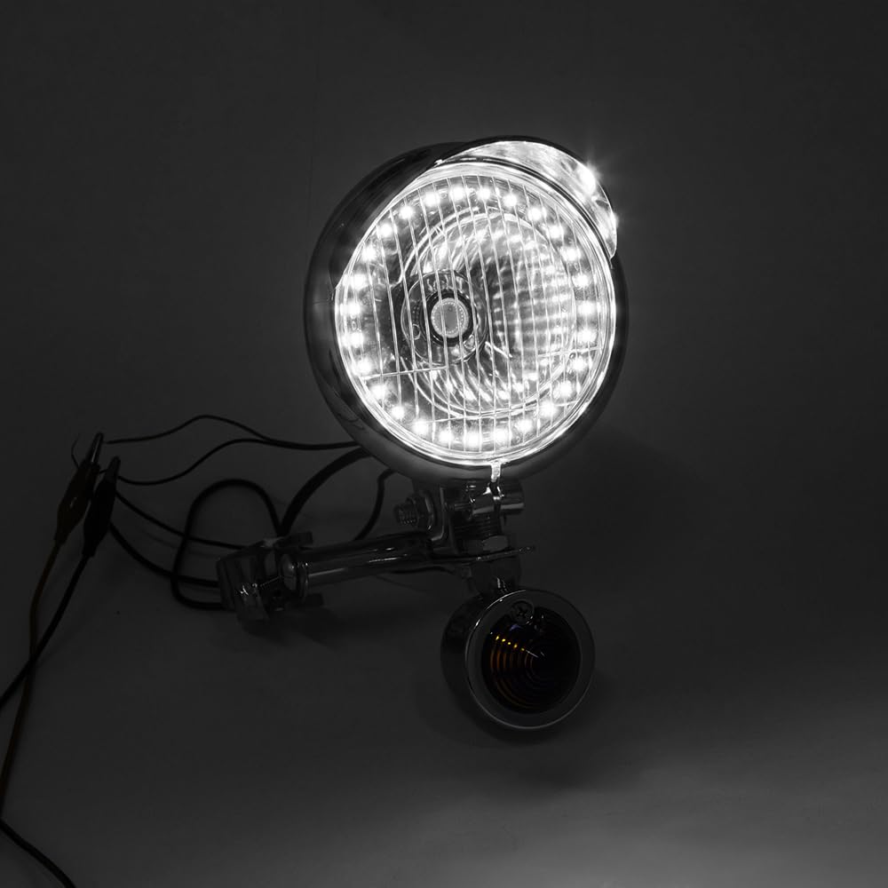 Universale Faretti Moto Supplementari Chrome Fendinebbia Moto Cromati Fari Supplementari LED Compatibili Con Shadow VT 750 1100
