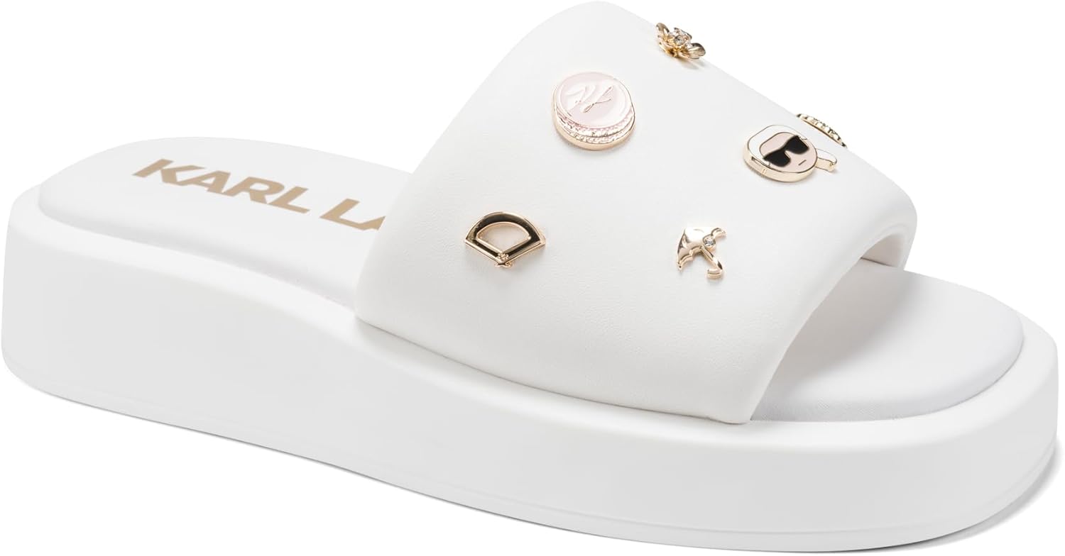 KARL LAGERFELD Women's Opal Macaron Platform Sandal With Pins