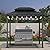 PURPLE LEAF 6' X 8' Hardtop Grill Gazebo for Patio Aluminum Barbeque Gazebo Canopy with 24 Clear Light Bulbs and Shelves Double Tiered Grey Outdoor BBQ