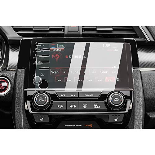 CDEFG Glass Screen Protector for Civic 2021 2020 2019: Car Navigation Display Touch Screen Protector for 2019+ Civic LX EX Touring Si EX-L Tempered Glass HD Anti Scratch (Glass Protector for 4-Button)