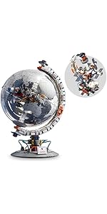 置物 21AW man globe Amazon.com: Finger Rock Space Station Globe Building Set for