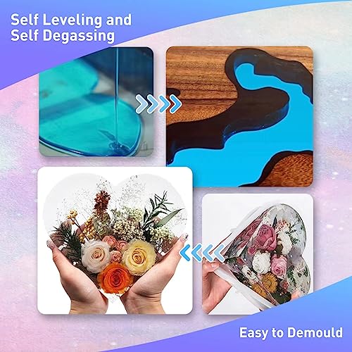 Bsrezn Clear Epoxy Resin 24Oz, Crystal Clear Hard Casting Resin And Hardener Apoxy Resina Epoxica Transparente 2 Part Resin Art Supplies For Jewelry Making Molds Crafts -Anti Yellowing-Fewer Bubbles #TOP4
