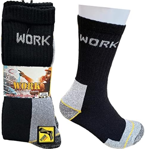 Calze Da Lavoro Uomo Rinforzate - Punta E Tallone | Cotone Traspirante | Soletta Spugna | 5-10 Paia - Foto 9
