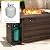 42 Inch Propane Fire Pit Table, 50,000 BTU Outdoor Gas Fire Pits with Removable Lid, 2 in 1 Rectangular Firepit Table for Outside Patio Deck and Garden