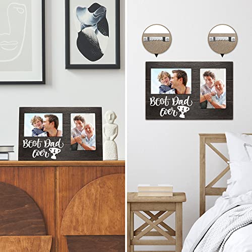 Gifts For Dad Fathers Day, Dad Gifts From Son, 3D Best Dad Ever Gift Photo Frame – Dad Birthday Gift From Wife, Gag Gifts For Him From Daughter, Gifts For Dad Who Wants Nothing - Holds 2 4X6 Inches Photos #TOP4