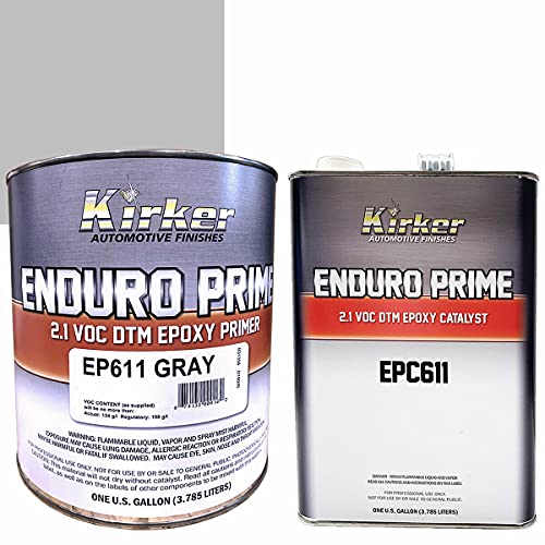 Kirker Enduro Prime DTM Epoxy Primer Gray EP611 One Gallon with Catalyst EPC611