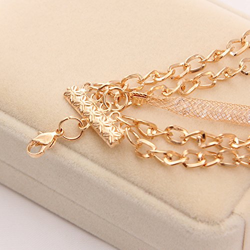 Crystal Charms Bracelet - Rose