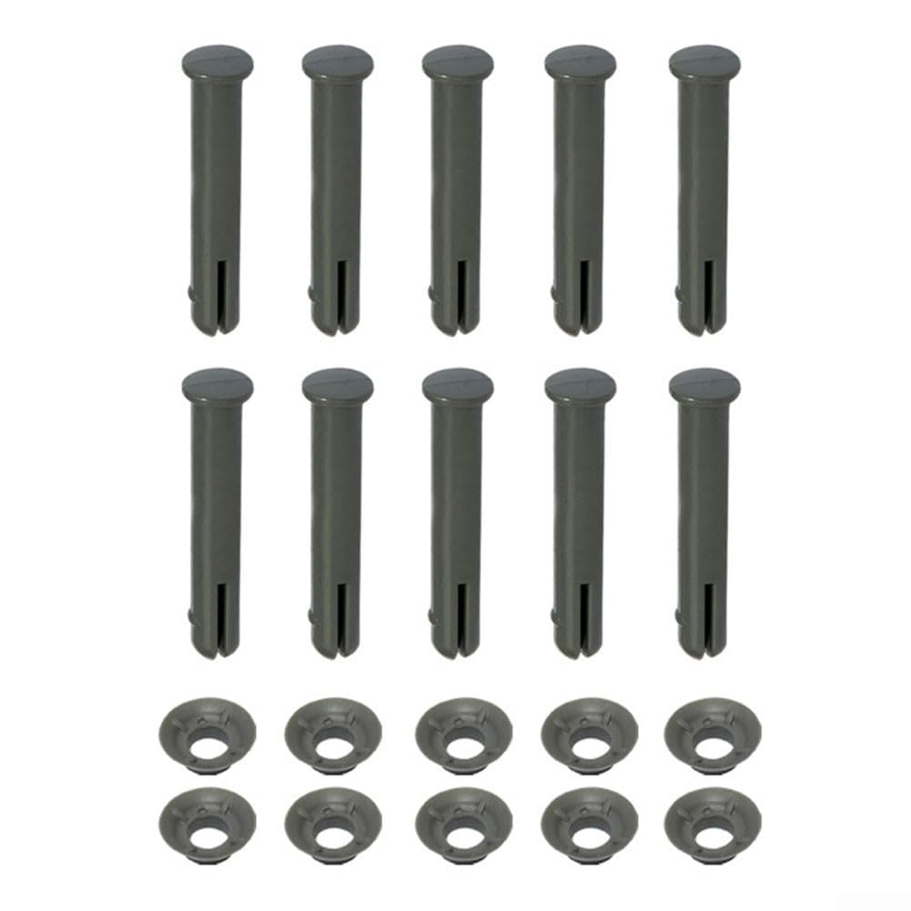 60mm Replacement Pin and Gasket Kit for Pro Steel Pools, Plastic Frame Connector Pins and Washers, Round Above Ground Pool Repair Set, Maintenance Parts(10sets)