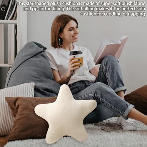 YISKY Stern Plüsch Kissen für Kinder, Flauschiges Stern Dekokissen für Wohnzimmer, Sofa und Schlafzimmer