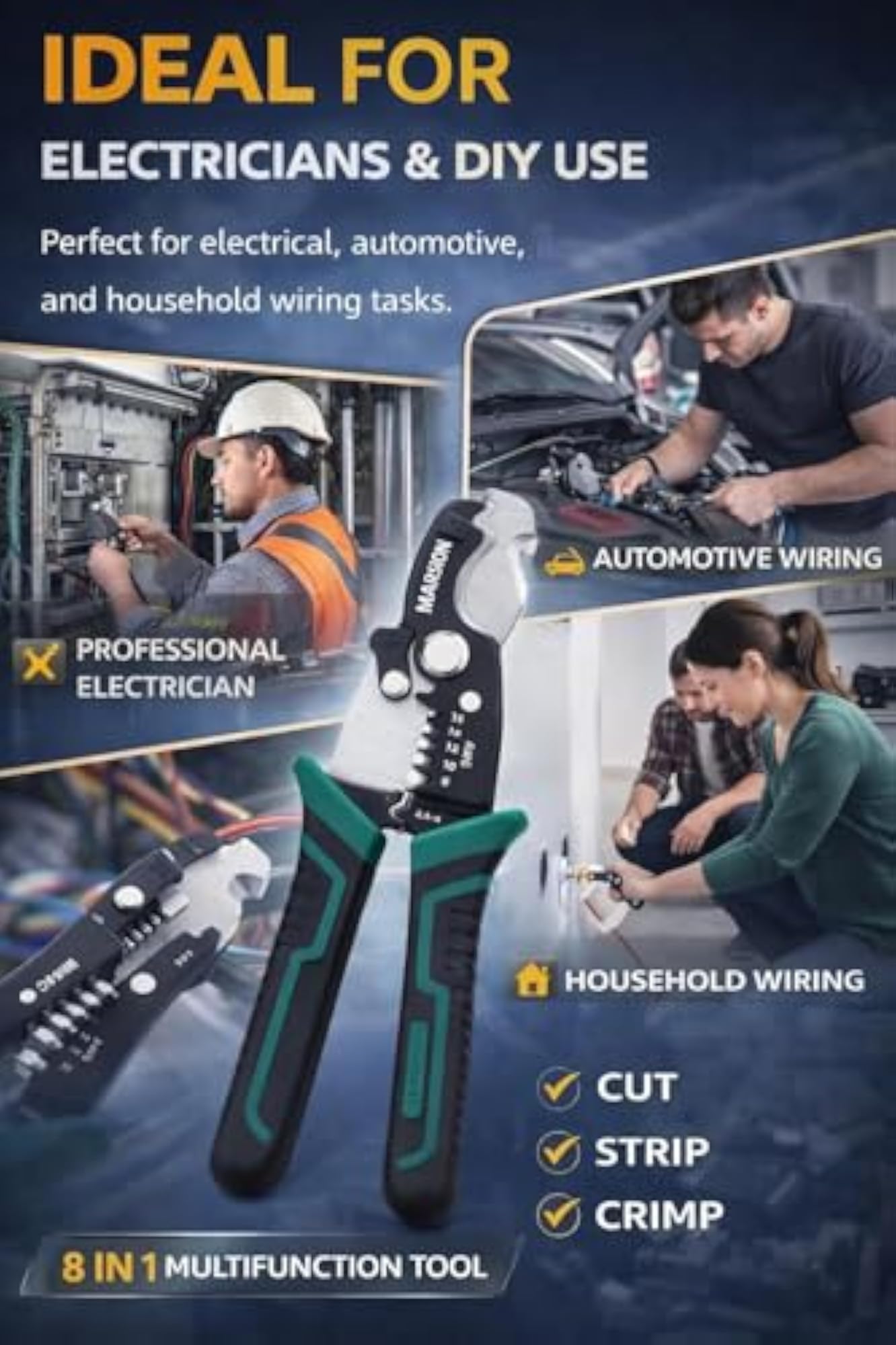 Professional Multi-Functional Wire Stripper and Cutter