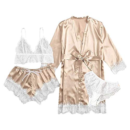 Peignoir dentelle de mariée et ensemble de nuit sexy pour femme