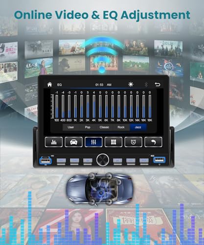 Radio auto 7’’ Single Din con CarPlay y Android Auto miniatura 5