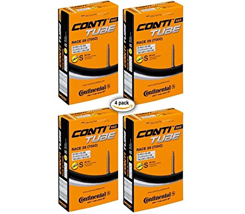 Continental Race 28" 700x20-25c Bicycle Inner Tubes - 60mm Long Presta Valve - 4 PACK