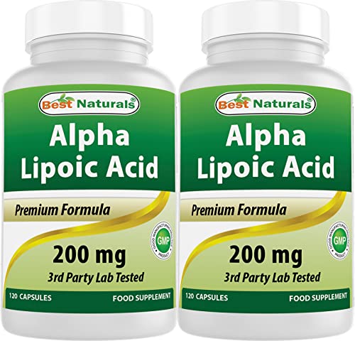 Best Naturals Alpha Lipoic Acid 200 Mg 120 Capsules (120 Count (Pack of 2))