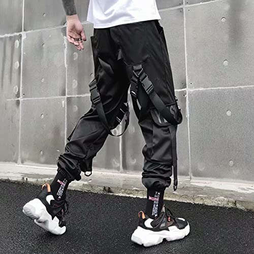 BXCNCKD Gothic Casual Pants Men's Multi -Pocket Worker Trousers Men's Casual Sports Pants4