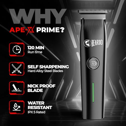 Image of Beardo Ape-X Prime 3-in-1 Trimmer + Whisky Smoke 50ml Mens Perfume | Beard, Nose, Precision Trimmer with Type-C Charging + Long-Lasting Oudh Scent | Gift for Men, Husband, Boyfriend