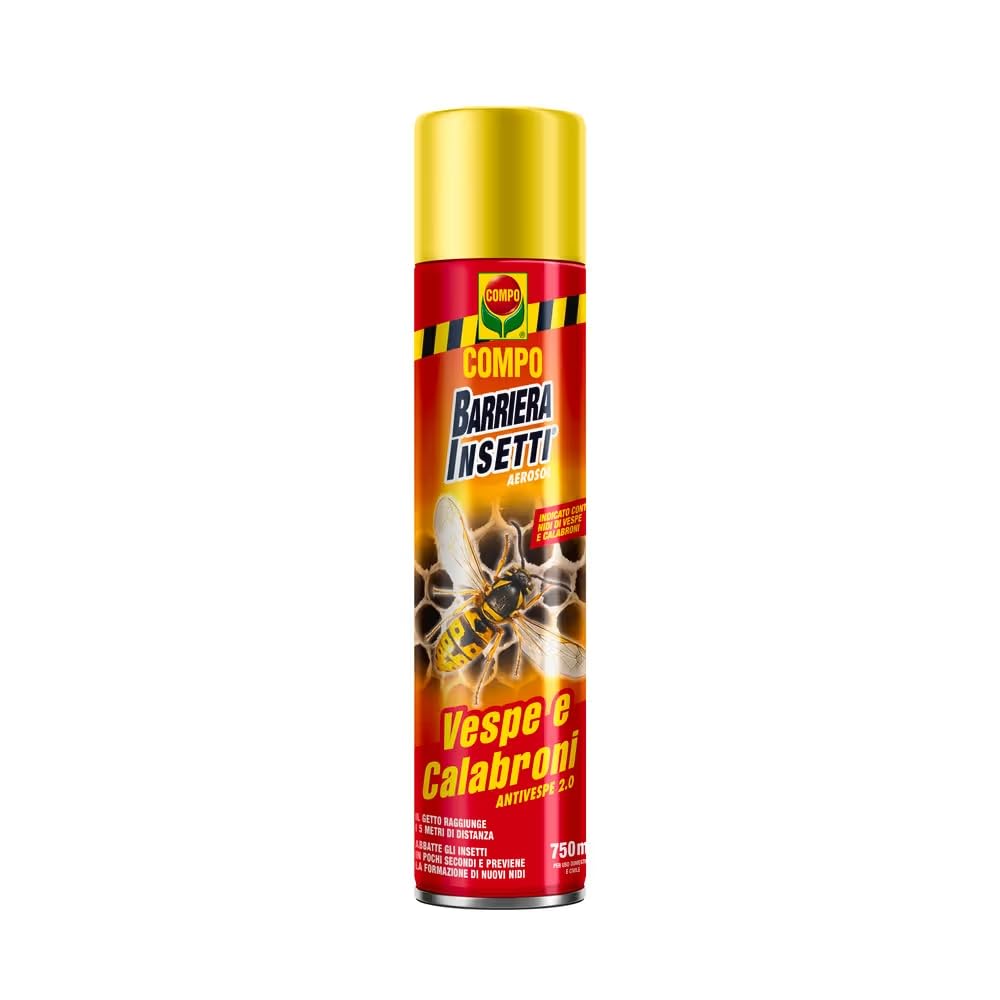 COMPO DURACID Barriera Insetticida Spray per Vespe e Calabroni, Eliminazione Efficace dei Nidi, 750 ml