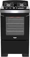 Fogão 4 Bocas Preto com Frente em Vidro Preto e Timer Digital Dako Diplomata Grill Bivolt