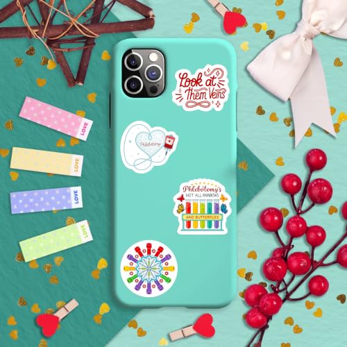 100Pcs Phlebotomy Stickers for Water Bottle, Laptop - Funny Phlebotomy Gifts for Phlebotomist - Phlebotomist Party Supplies & Decorations for Lab Week - Gift for Women & Men by BulbaCraft - Used condition - Image 6