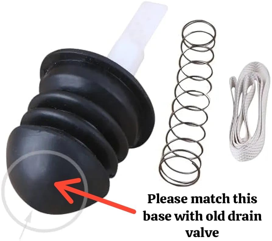 Image of Sanavya Drain Water Valve Rubber Seal Set | Semi Automatic Drain Pipe Rubber | Washing Machine Drain Valve | Washing Machine Spare Parts (Compatible for Videocon, Type (Bottom Round))
