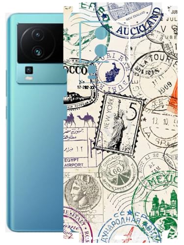 Image of AtOdds - Full Body Back Screen Guard Protector Film - Lamination Wrap Skin Sticker Compatible with IQOO NEO 7 PRO (5G) | Scratchproof Matte Finish (Stamps)
