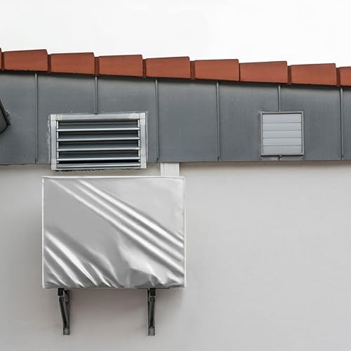 Miniatura 3 de BESPORTBLE Cubierta de la unidad del aire acondicionado al aire libre del aire acondicionado de Pared de la tela plateada escudo de la cubierta de