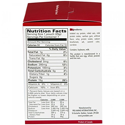 Protidiet - Maple-Brown Sugar Instant Oatmeal Mix, 7 Pouches, 6.2 Oz #TOP2