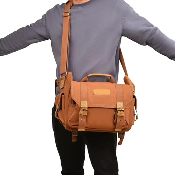 JHDFH DSLR-schoudertas Canvas-draagtas met grote capaciteit Lenskabelstatief Outdoor Travel Organizer