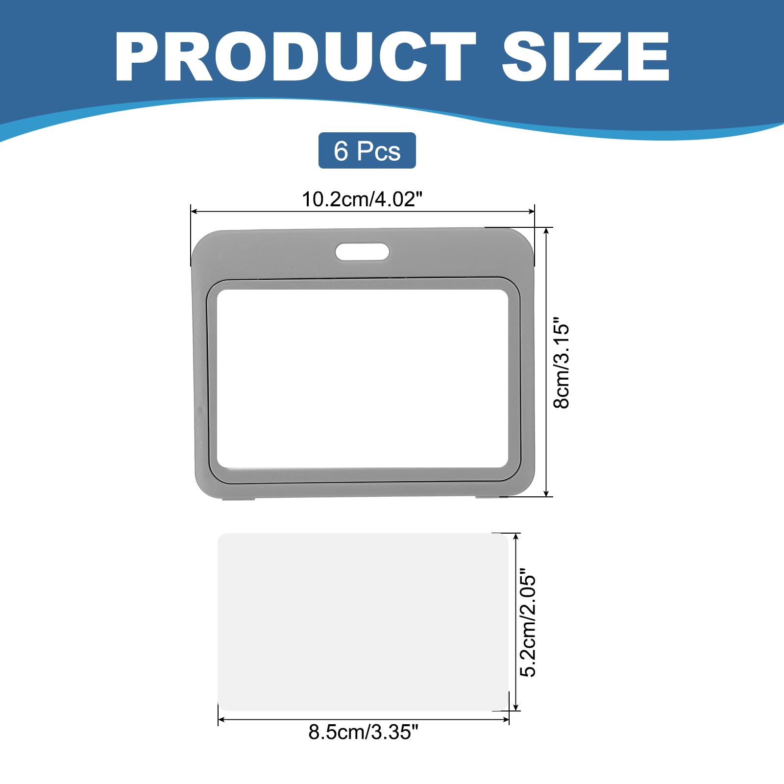 PATIKIL 6 Pack Clear Badge Holder - Image 2