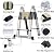 16.5ft Telescoping Ladder, Aluminum Extension Ladder A-Type Straight Ladder Folding Compact Size, EN131 Standard 330lb MAX Load