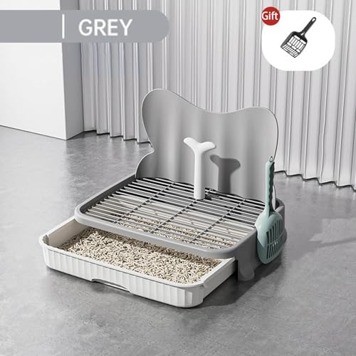 Salle de bain pour chien lavable et solide avec bac d'intérieur compact