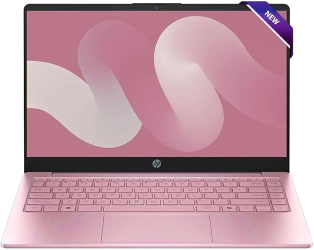 HP 14-Inch Laptop | Thin - Lightweight - Powerful | 8GB RAM | 128GB Storage | 64GB Onboard with 64GB External Storage | 1-Year AI Enabled Microsoft 365 | Intel Pentium Core | Windows 11 with Copilot - Pink