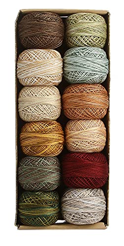 Image of Valdani Pearl Cotton Sz 12 | Country Lights 2 Lighter Shades | 110 Yds /Ball