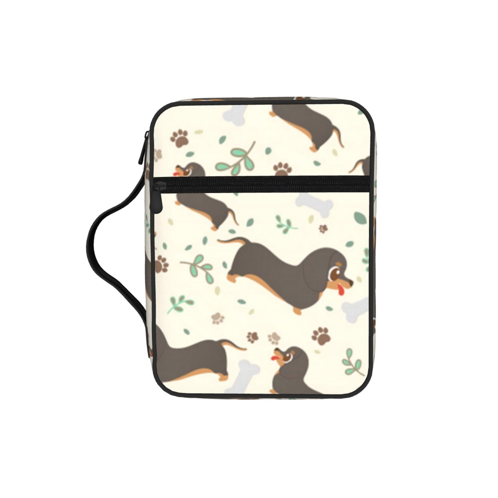 I Love My Dog Dachshunds Bible Cover Case Waterproof Bible Bag With Handle Organizer Storage Book Cover For Bible Study