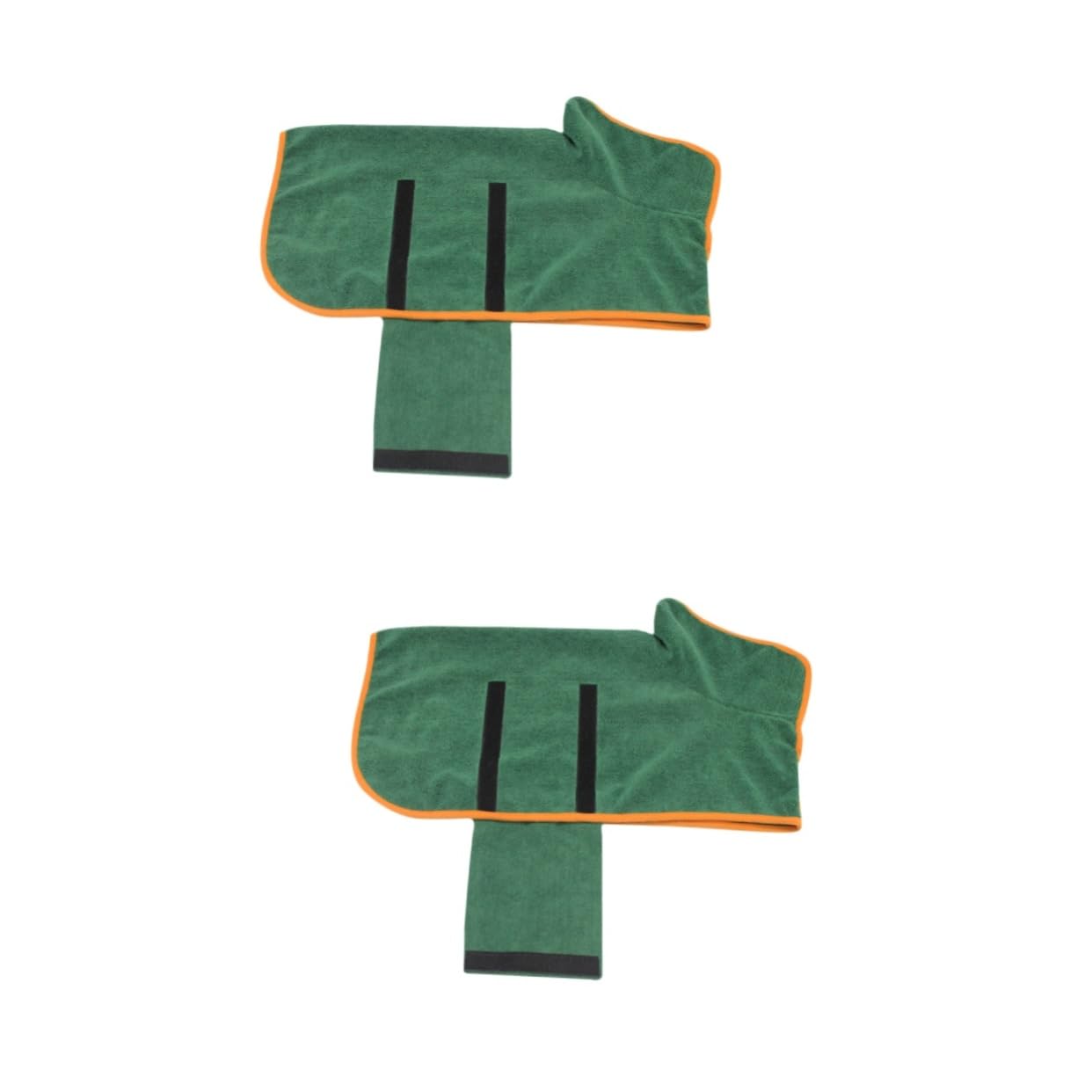Kisangel 2 Pièces Peignoir Chat Serviette de Bain en Microfibre pour Chien Serviettes pour Chien pour sécher Les Chiens Peignoir pour Animaux de Compagnie Peignoir Chien Green