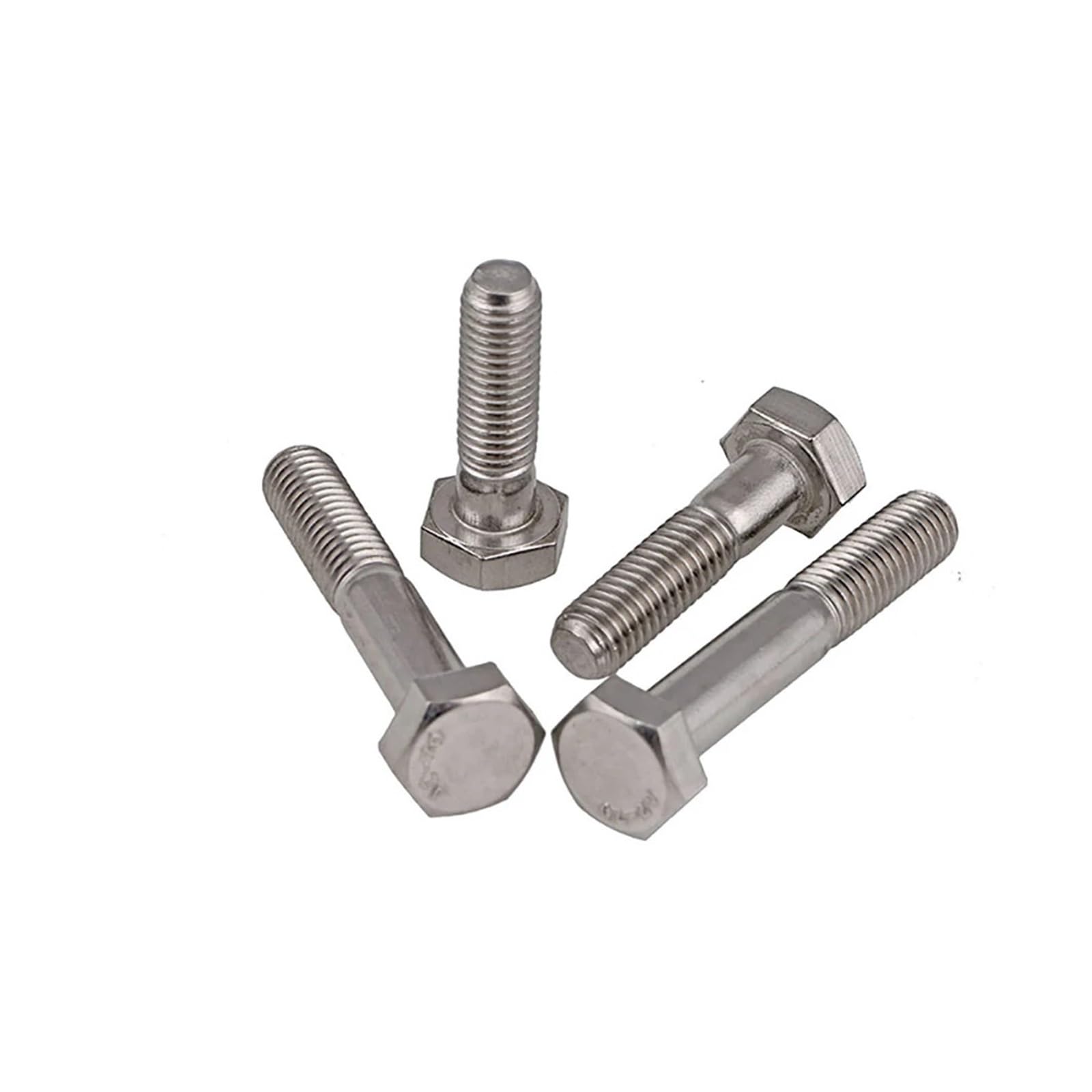 Vis à tête hexagonale en acier inoxydable SUS304-1/4 5/16 3/8 7/16 1/2 5/8" UNC, boulons filetés partiels for le travail des métaux(5.0inch,3/8-16 (1Pcs))