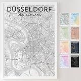 Mapdify Düsseldorf personalisiertes Stadtposter, dein 
