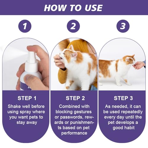 Aomig Katzenabwehrspray Anti Katzen Spray Knabberstopp Innen AuBen Katzenabwehr für Sofa Tür Möbel Natürliches Katzen Fernhaltespray Sofort Wirksames katzenspray Antikratzspray Katz Abwehrspray(200ml)