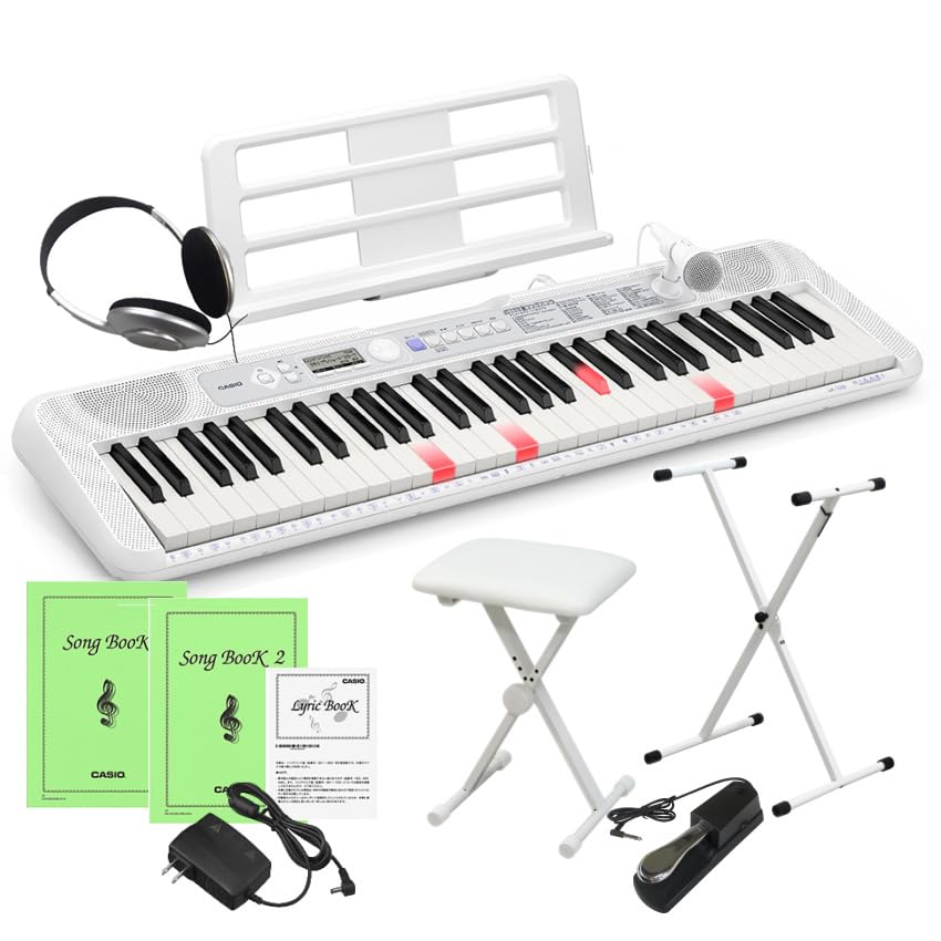 Amazon | カシオ キーボード LK-330【スタンド&椅子ホワイト付】CASIO 