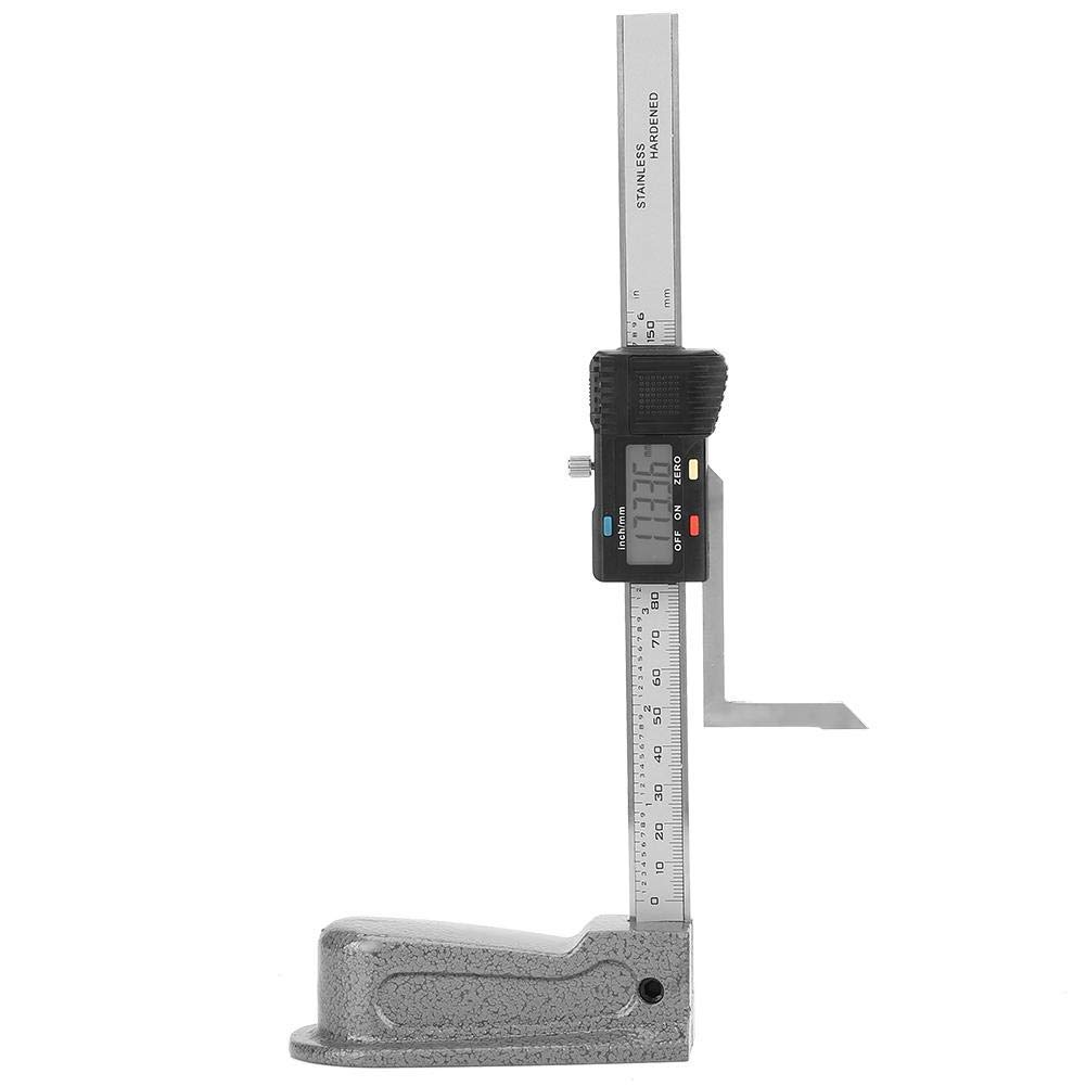 Digitaler Höhenreißer Anreissgerät mit Messhöhe 150mm, Magnetischen Füßen, Millimeter/Zoll Umrechnen, Edelstahl Basis, Tiefenmessgerät Messlehre zum Anreißen an Werkstücken