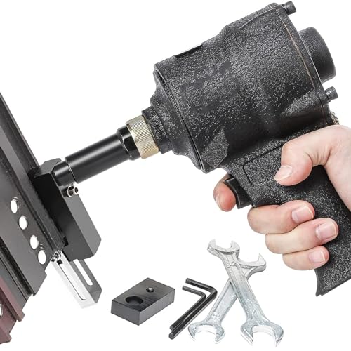 Perforatore pneumatico, apriscatole regolabile da 3,2-8 mm, testa morsetto rotante a 360°, pistola ad aria per porte, finestre, fabbrica, ufficio, casa (4,2 mm)
