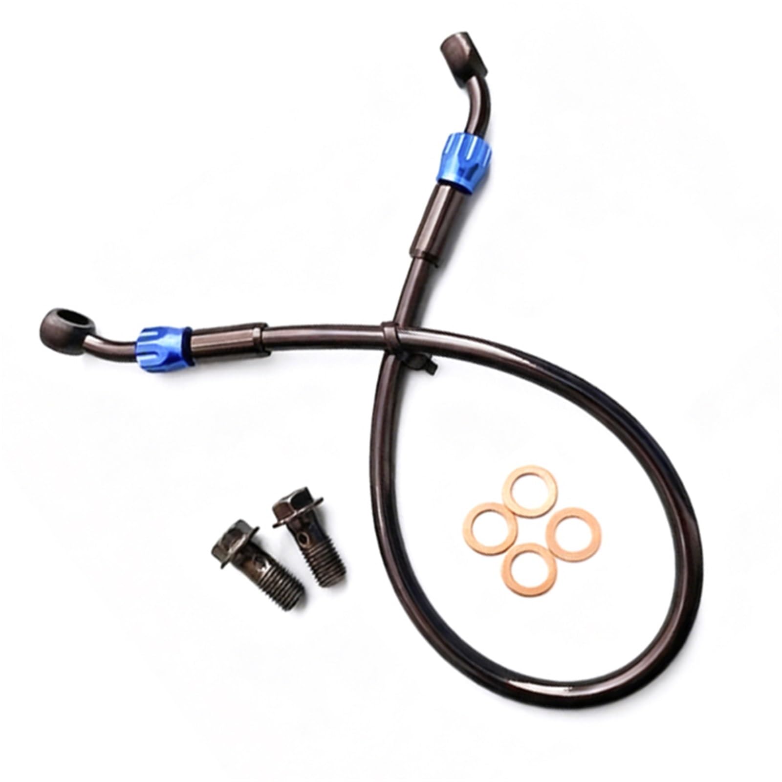 Hydraulic Brake Hose 28°-45° AN3 M10 Motorcycle Steel Hydraulic Brake Hose Tube Clutch Oil Pipe Dirt Bike ATV Moped Scooter Accessories(900mm)