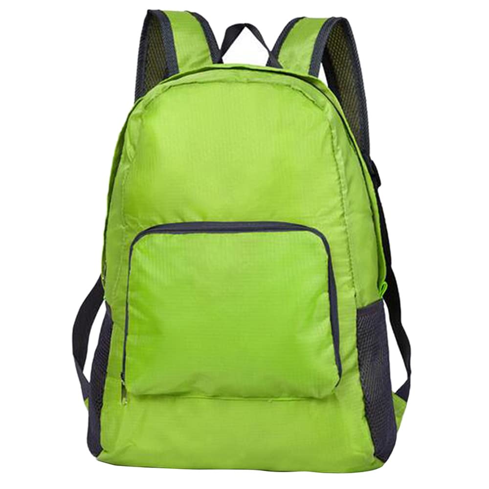 Ultra Lightweight Foldable Backpack Packable Water Resistant Daypack for Outdoor Walking Camping Traveling Cycling Holiday Unisex (Green)