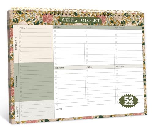 �E�B�[�N���[To Do���X�g������ ���t�Ȃ��V�[�g52��(8.5�C���`×11�C���`) - ���t�Ȃ� �E�B�[�N���[�v�����i�[ ������ �I�t�B�X�f�X�N�A�N�Z�T���[�Ə��Օi - Olive Grove