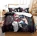 Produktbild JOOTEN Bettwäsche Set 135x200cm Harley Quinn mädchen Junge Bettbezug Set Microfaser allergie bettwäsche Set Anti milben Bett Set mit Reißverschluss und 2 Kissenbezug 80x80cm,3 Teilig