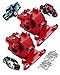 ARRCat Alloy Differential Housing Bulkhead Front & Rear Upgrades for 1/18 Traxxas LaTrax Teton Desert Prerunner Rally SST, Replace #7530 (Red)