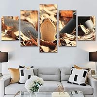 SIGNWIN 5 Panel Canvas Wall Art Coiling Around for Home Decorations Ready to Hang - 60